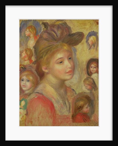 Studies of Girls' Heads, 1893 by Pierre Auguste Renoir