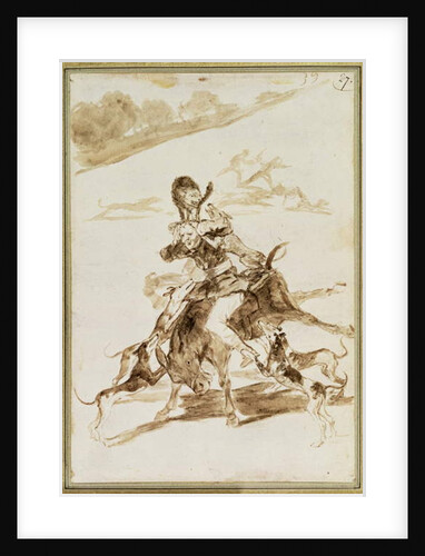 Dogs Attacking a Man on a Mule by Francisco Jose de Goya y Lucientes