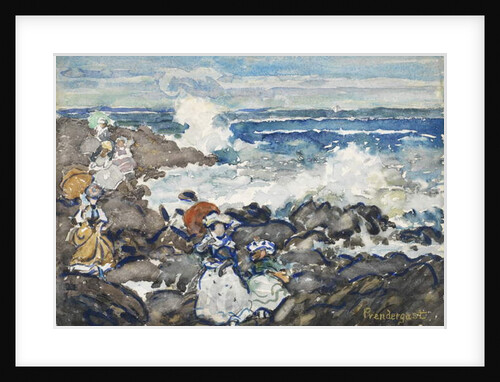 Rocks and Waves and Figures by Maurice Brazil Prendergast