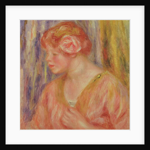 Red Headed Woman with Roses in her Hair by Pierre Auguste Renoir