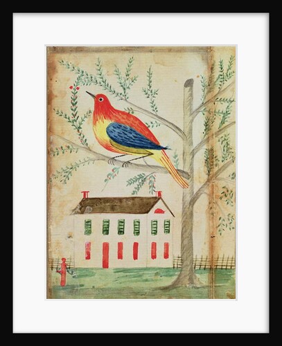 House and Bird in a Tree by School American