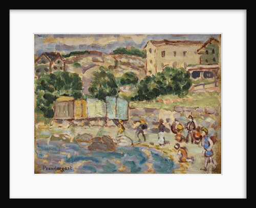 Beach and Village by Maurice Brazil Prendergast