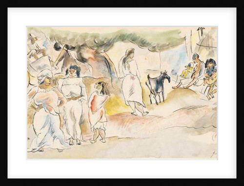 Southern Figures and Goat by Jules Pascin