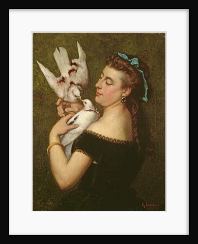 Woman with Pigeons by Gustave Courbet