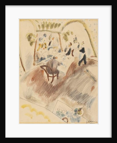 Two Men Dining by Jules Pascin