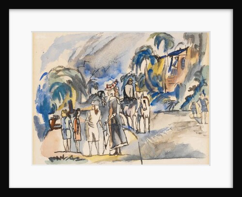 Southern Landscape with Mother and Children by Jules Pascin