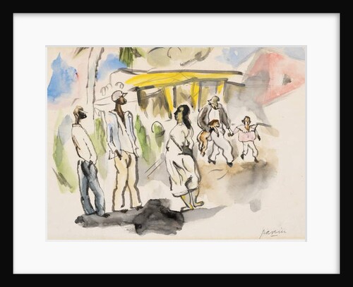 Southern Scene: Four African Americans, Two Children by Jules Pascin