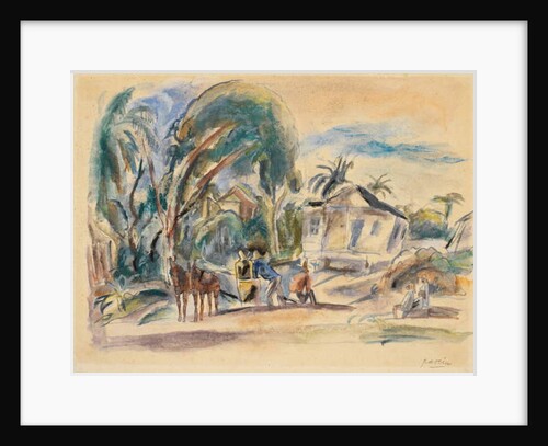 Landscape, Houses and Trees, c.1916 by Jules Pascin