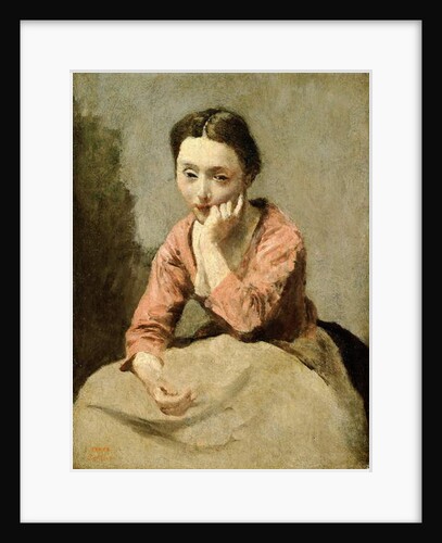 Woman in a Pink Blouse by Jean Baptiste Camille Corot