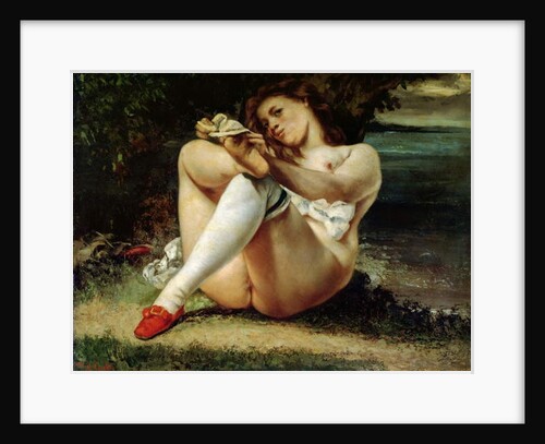 Woman in White Stockings, c.1861 by Gustave Courbet