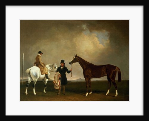 Mr Sadler's 'Decisive' held by his Trainer with the jockey John Day Jnr., Stockbridge Racecourse, 1843 by George Cole