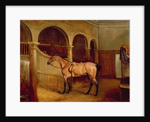 Lord Villiers' Roan Hack in the Stables at Middleton Park, 1834 by John E. Ferneley