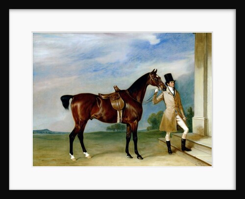 Miss Villebois' Bay Hunter held by a Groom, 1834 by John E. Ferneley