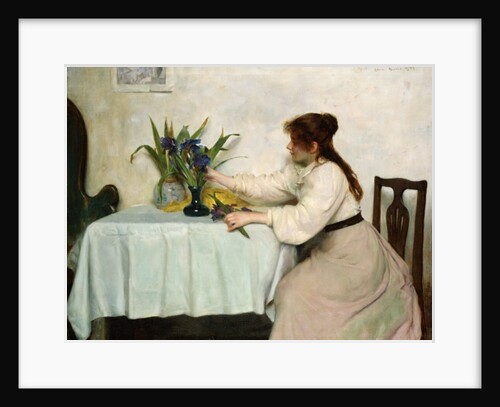 Arranging the Irises, 1897 by Edwin Harris