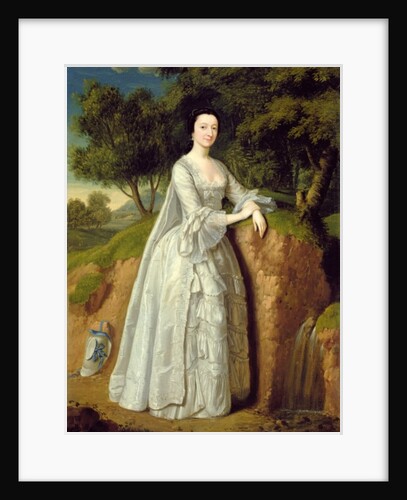 Elizabeth Montague standing in a Wooded Landscape, c.1750 by Edward Haytley