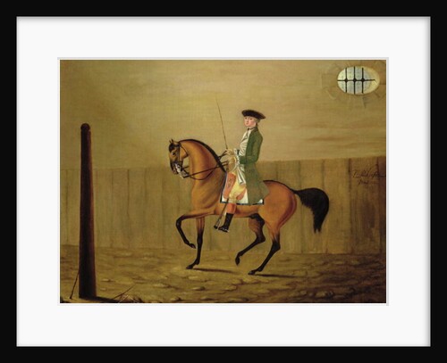 Gentleman on a Bay Horse in a Riding School, 1766 by Thomas Parkinson