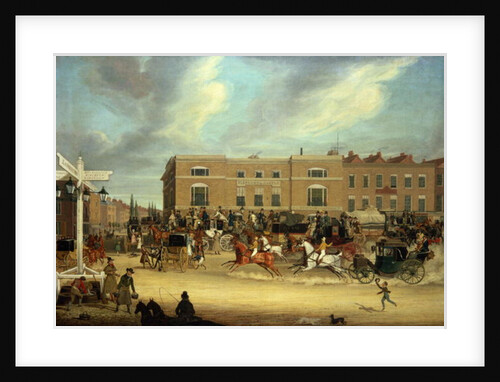 The Elephant and Castle on the Brighton Road, 1826 by James Pollard