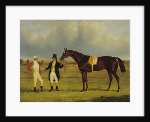 Euclid with his Jockey Conolly and Trainer Pettit by John Frederick Herring Snr