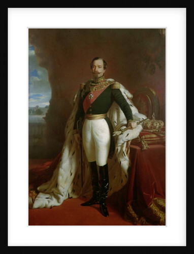 Portrait of Emperor Napoleon III in coronation robes by Jules de Vignon