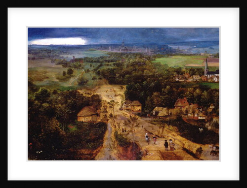 Landscape with the flight into Egypt, c.1530 by Jan van Amstel