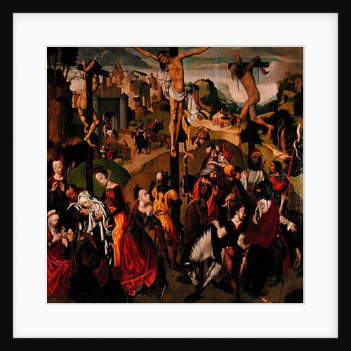 Centre panel of a Crucifixion triptych, 1490s by Master of the Virgo Inter Virgines