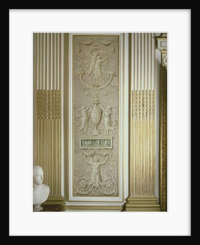 Panel of trompe l'oeil ornament by Jean Simeon (b.1747) Rousseau