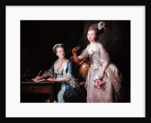 Portrait of an elderly lady with her daughter by Anne Vallayer-Coster