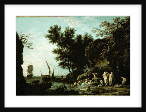Nymphs bathing in the morning by Claude Joseph Vernet
