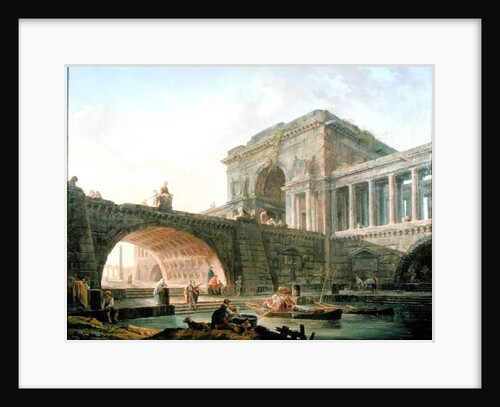 Architectural capriccio by Hubert Robert