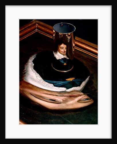 Anamorphic portrait of Charles I by Unknown Artist