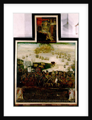 Queen Elizabeth I arriving in Tilbury and the English defeat of the Spanish Armada of 1588 by English School