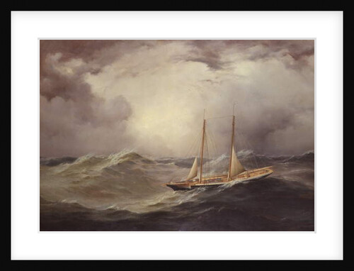 Livonia after losing bowsprit mid-Atlantic, 1871 by Unknown Artist