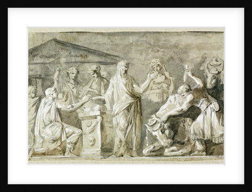 Ancient sacrifice by Luis Paret y Alcazar