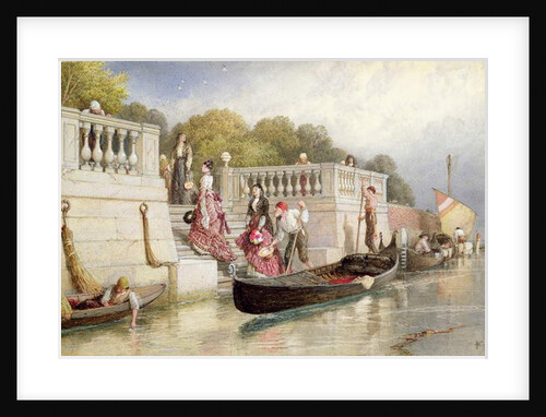 Disembarking from the Gondola, Venice by Myles Birket Foster