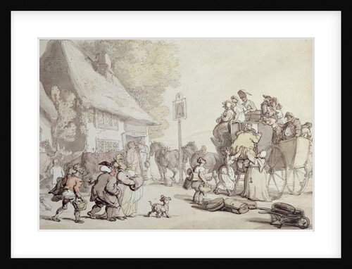 Outside the Inn by Thomas Rowlandson