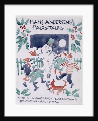 Front cover sketch for Hans Andersen's Fairy Tales by Arthur Rackham