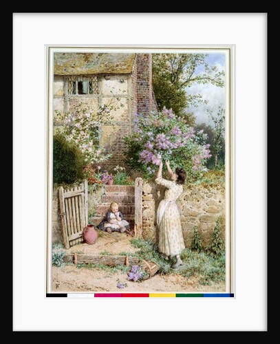 The Lilac Cottage by Myles Birket Foster