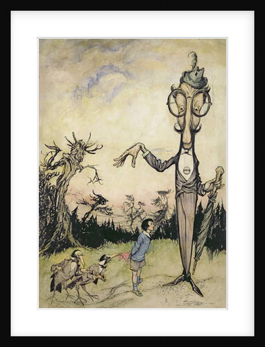 A Giant with a Child and Two Crows by Arthur Rackham