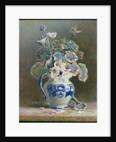 Geraniums in a China Jug, 1875 by Hector Caffieri