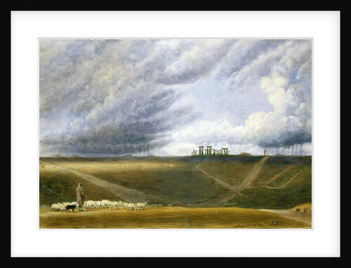 Sheep Grazing at Stonehenge by William Turner