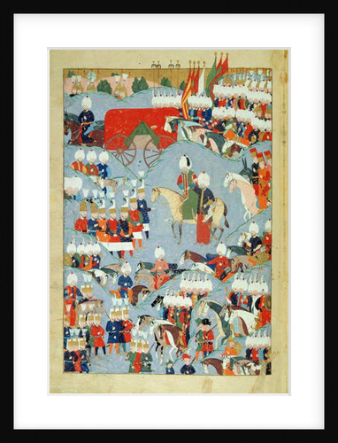 CBL T 413 fol.46a The Ailing Sultan Supported by his Vizir by Ottoman School