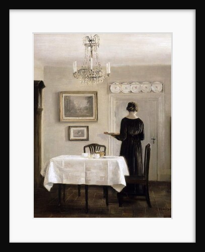 Interior with Lady Carrying Tray,c.1905 by Carl Holsoe