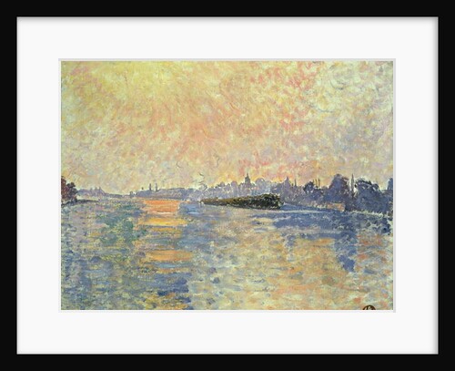 Sunset on the Thames at Chiswick by Lucien Pissarro