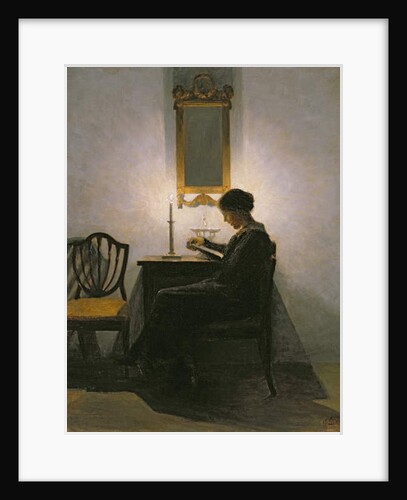 Woman rseading by Candlelight, 1908 by Peter Vilhelm Ilsted