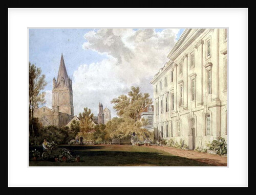 View of Christ Church Cathedral and the Garden and Fellows' Building of Corpus Christi College, Oxford by William Turner