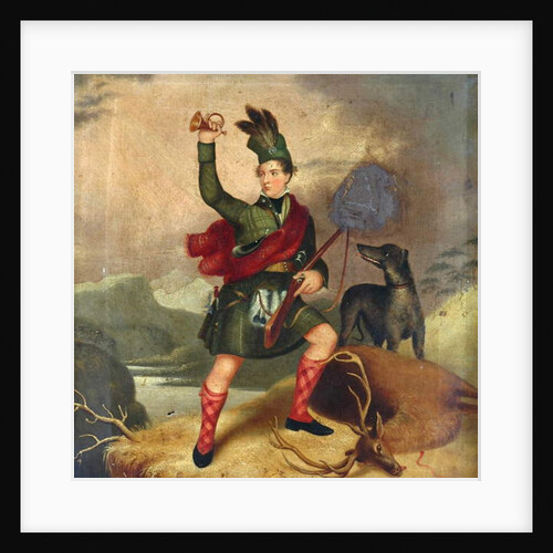 Highland Hunter with Dog and Dead Deer, c.1850 by Unknown Artist