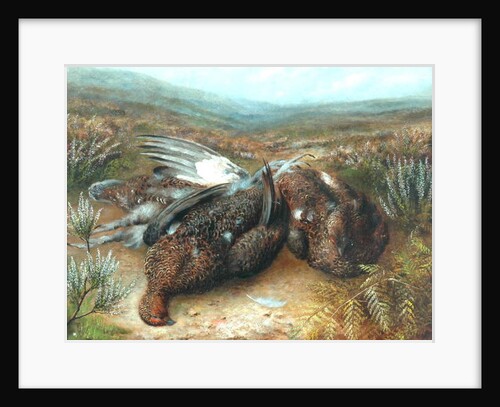Dead Grouse in Landscape by Unknown Artist