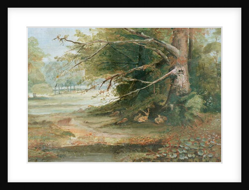 Deer in a Woodland Glade by Unknown Artist