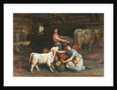 Feeding The Calves by Joseph Denovan Adam