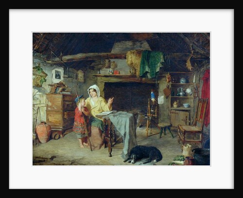 The Ettrick. Shepherd Boy Receiving his first impressions from his mother, 1858 by George Washington Brownlow